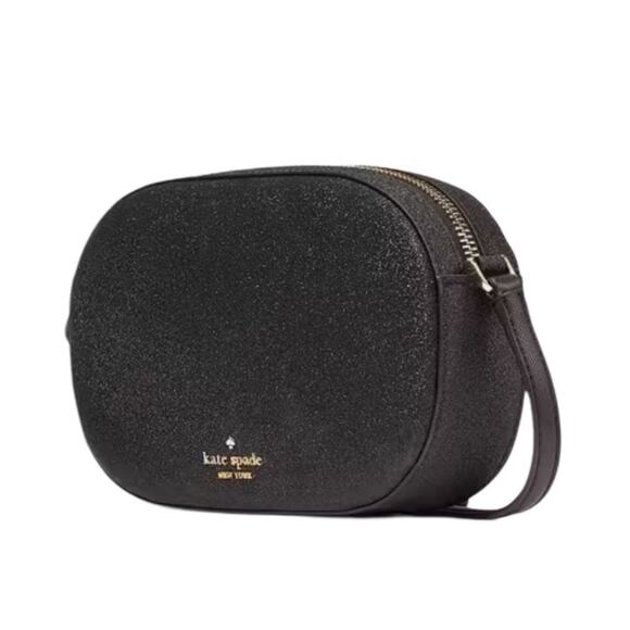 kate spade Accessories - kate spade Glimmer Oval Camera Bag - Black Retail $299